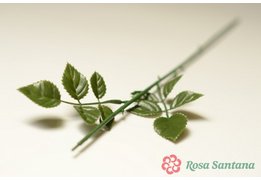  ВЕРН Стебель для розы пластик 2 листа 45см ( 600 ) без расцветки 
